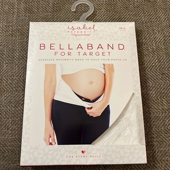 Bella Band, Maternity band to hold pants up. Never opened, color white. Size M/L - Picture 1 of 4